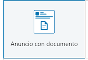 Anuncio con documento