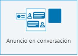 Anuncio en conversación
