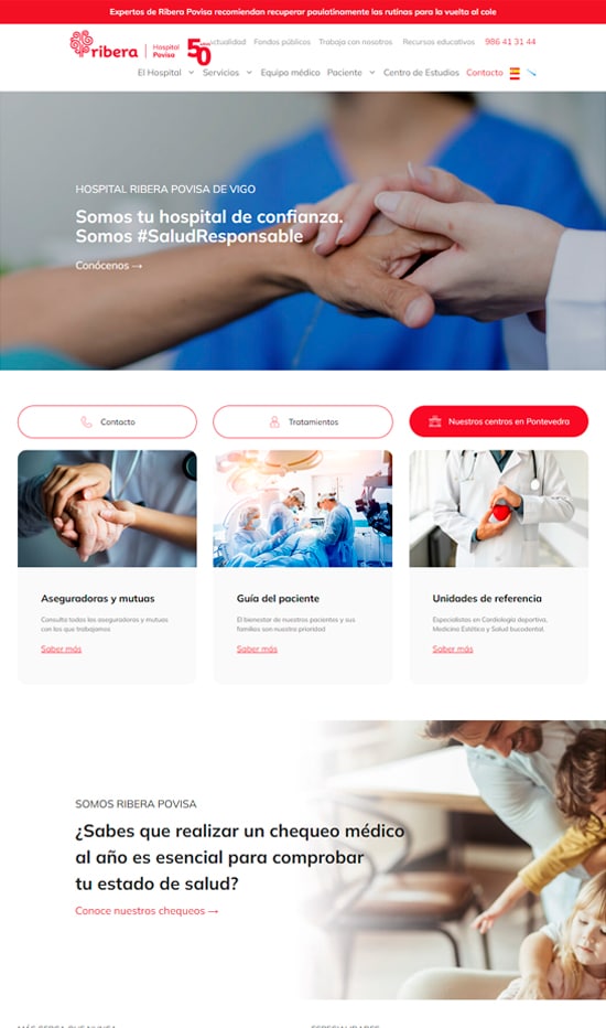Diseño Web Ribera Salud