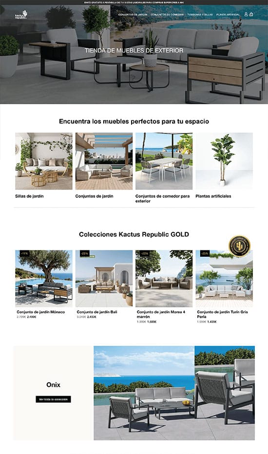 Desarrollo ecommerce Kactus Republic